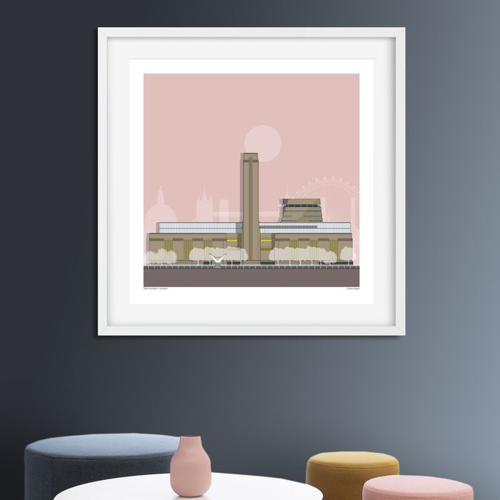 Tate Modern Sun Pink Giclee Print